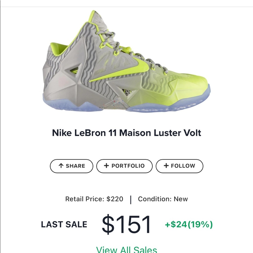 Worn onces Nike LeBron 11 Maison Luster Volt